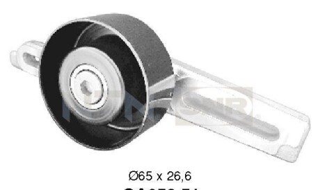 Натяжной ролик, поликлиновой ремень - (6453S4, 6453S5, 96222692) SNR NTN GA359.51