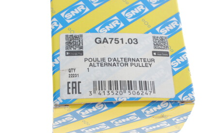 Фото 3 - Шків генератора SNR NTN GA751.03 (GA75103)