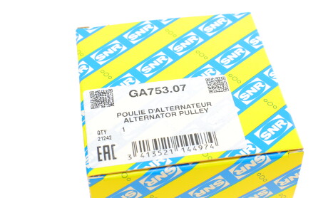 Фото 7 - Шків генератора SNR NTN GA753.07 (GA75307)