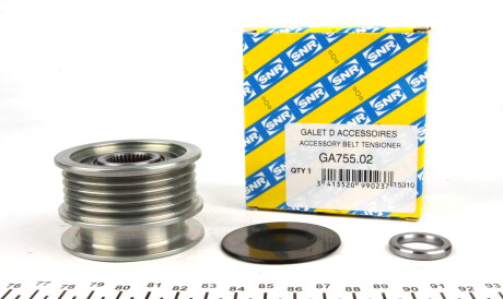 Фото 2 - Шків генератора SNR NTN GA755.02 (GA75502)