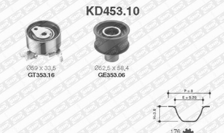 Комплект ремня ГРМ - SNR NTN KD453.10