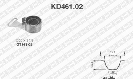 Комплект ремня ГРМ - SNR NTN KD461.02