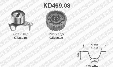 Комплект ремня ГРМ - SNR NTN KD469.03