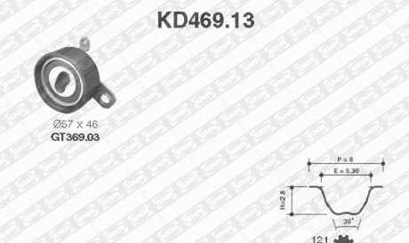 Комплект ремня ГРМ - SNR NTN KD469.13