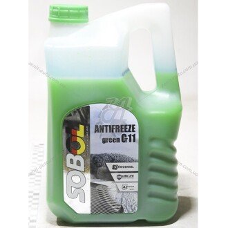 Антифриз Antifreeze Green G11 -30°C зелений, 5л - SOBOL 7738