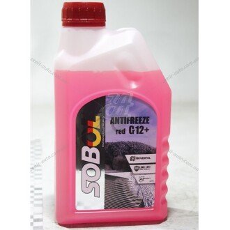 Антифриз Antifreeze Red G12+ -30°C червоний, 1л - SOBOL 7743 (фото 1)