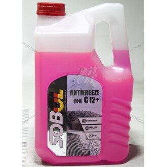 Антифриз Antifreeze Red G12+ -30°C червоний, 5л - SOBOL 7744