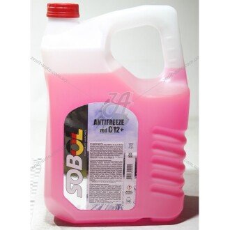 Антифриз Antifreeze Red G12+ -30°C красный, 10л - SOBOL 7745