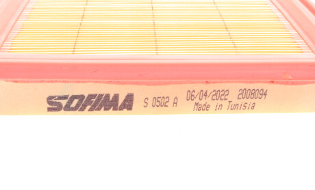 Фото 5 - Повітряний фільтр SOFIMA S 0502 A (S0502A)