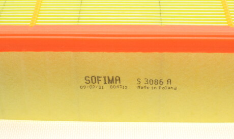 Фото 3 - Воздушный фильтр SOFIMA S 3086 A (S3086A)