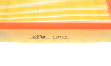 Фото 3 - Воздушный фильтр SOFIMA S 3294 A (S3294A)