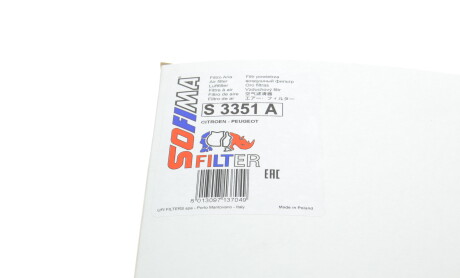 Фото 5 - Повітряний фільтр SOFIMA S 3351 A (S3351A)
