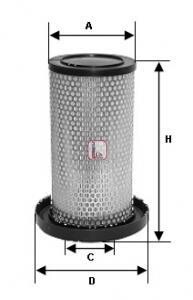 Фільтр повітряний (фільтруючий елемент) CITROEN C25 FIAT DUCATO PEUGEOT J5 2.5D 09.81-07.94 - ((144401, 95643756)) SOFIMA S3540A