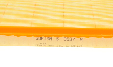 Фото 3 - Воздушный фильтр SOFIMA S 3597 A (S3597A)