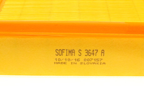 Фото 3 - Повітряний фільтр SOFIMA S 3647 A (S3647A)