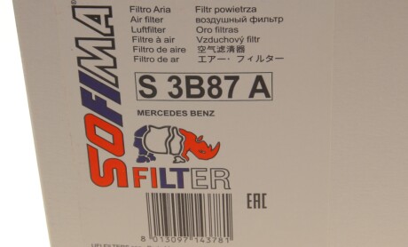 Фото 6 - Воздушный фильтр SOFIMA S 3B87 A