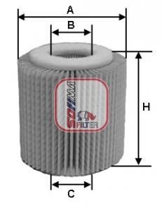 Фільтр масляний Lexus RX/NX 2.0-3.5 08-/Toyota Rav 4 2.5 Hybrid 15-/MB Vito (W447) 2.2 (OM651) 15- - (0415231110, 04152YZZA8) SOFIMA S 5150 PE (фото 1)