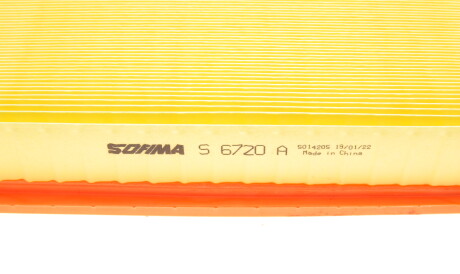 Фото 3 - Воздушный фильтр SOFIMA S 6720 A (S6720A)