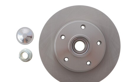 Диск гальмівний (задній) Renault Megane IV 15- (260x8) (+ABS) з підшипником - ((432000185R, 432006609R, 432027412R)) Solgy 208170