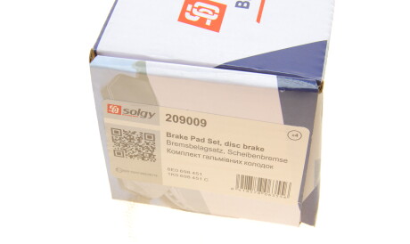 Фото 3 - Тормозные колодки Solgy 209009
