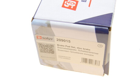 Фото 3 - Гальмівні колодки Solgy 209015