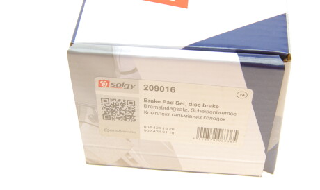 Фото 3 - Тормозные колодки Solgy 209016