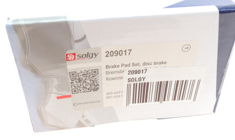 Фото 3 - Тормозные колодки Solgy 209017