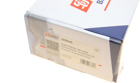 Фото 3 - Гальмівні колодки Solgy 209040