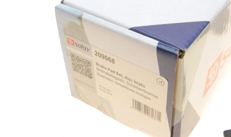 Фото 3 - Тормозные колодки Solgy 209068