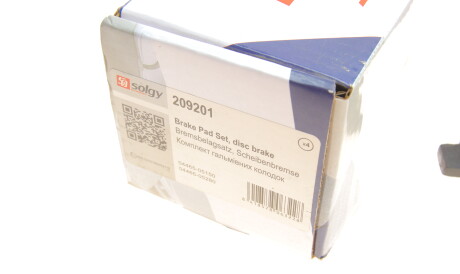 Фото 3 - Гальмівні колодки Solgy 209201