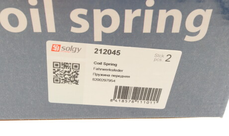 Фото 2 - Пружина підвіски Solgy 212045