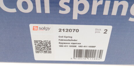 Фото 3 - Пружина підвіски Solgy 212070