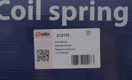 Фото 5 - Пружина подвески Solgy 212151