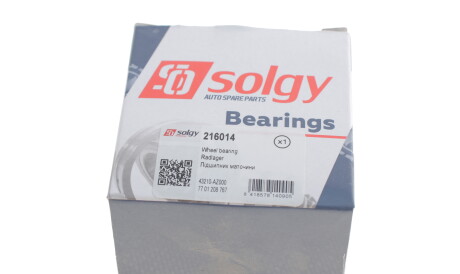 Фото 2 - Подшипник ступицы Solgy 216014