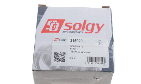 Фото 2 - Підшипник маточини Solgy 216020