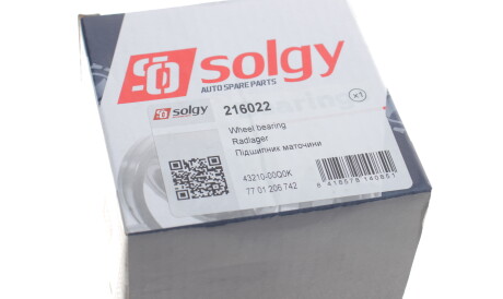 Фото 2 - Підшипник маточини Solgy 216022