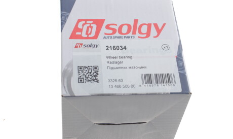 Фото 2 - Подшипник ступицы Solgy 216034
