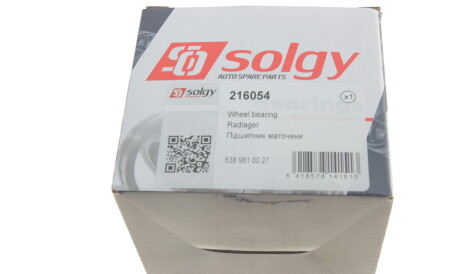 Фото 2 - Подшипник ступицы Solgy 216054