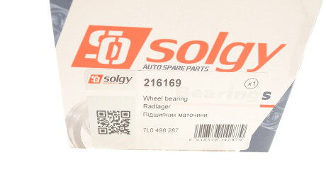 Фото 3 - Підшипник маточини Solgy 216169