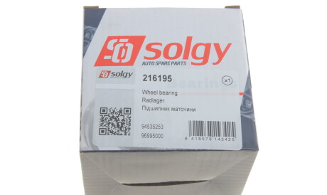 Фото 2 - Підшипник маточини Solgy 216195