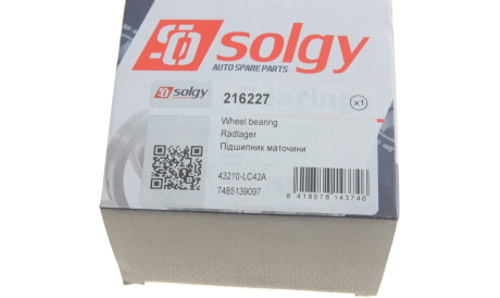 Фото 2 - Подшипник ступицы Solgy 216227