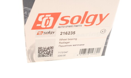 Фото 3 - Підшипник маточини Solgy 216235