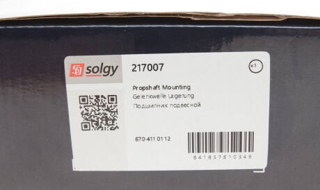 Фото 2 - Подшипник карданного вала Solgy 217007