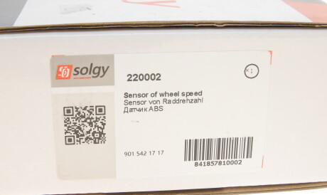 Фото 2 - Датчик АБС (ABS) Solgy 220002
