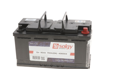 Акумуляторна батарея 95Ah/750A (353x175x190/+R) - (000915105DK) Solgy 406004