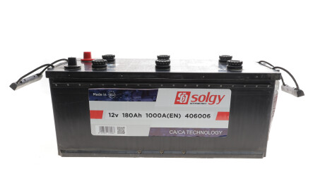 Акумуляторна батарея 180Ah/1000A (514x218x218/+L) - (2994413, 5001865957) Solgy 406006