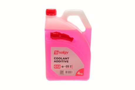 Антифриз Antifreeze G12+ -35°C красный, 4л - Solgy 503008