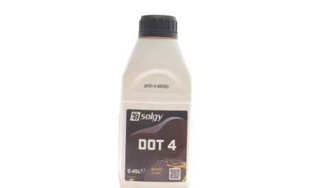 Рідина гальмівна DOT4 (0.45L) - Solgy 504008