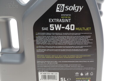 Фото 2 - Моторное масло Solgy 504010