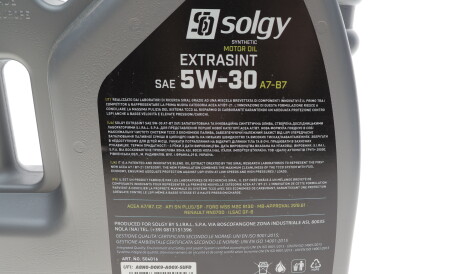 Фото 2 - Моторное масло Solgy 504016